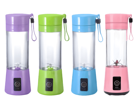 Início 42 Mini liquidificador portátil recarregável por USB disponível em quatro cores diferentes para preparar sucos e vitaminas