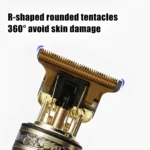 Máquina de cortar cabelo barbeiro profissional elétrica recarregável - Imagem 3