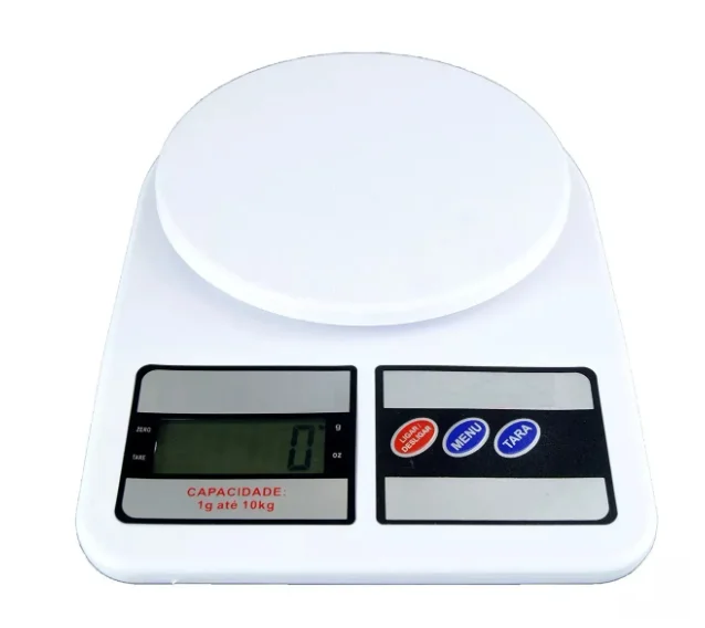 balança digital de cozinha branca até 10kg