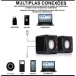 Caixa de som para computador PC notebook - Imagem 2