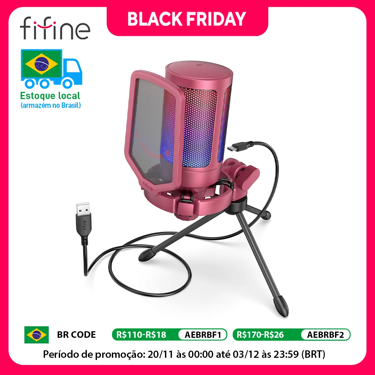 Sef5a3331987f41bebd57c125d50fed52G.webp Microfone Gamer para PC Streamer - Imagem 1